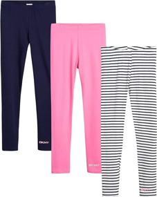 img 4 attached to Stylish and Versatile: DKNY Girls Leggings Multipack for Girls' Clothing