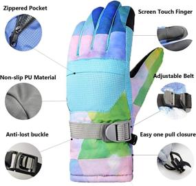 img 2 attached to Momoon Gloves Waterproof Screen Winter Boys' Accessories : Cold Weather