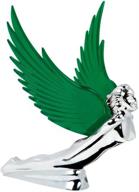 🚗 enhance your vehicle's style with gg grand general 48108 green 8 x 8 inches chrome flying goddess hood orn w windriders logo