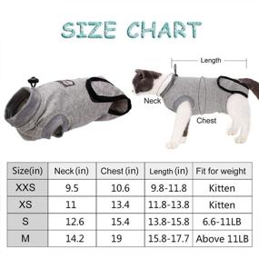 img 3 attached to 🐾 Bonaweite Pet Cat Professional Recovery Suit: Ideal Abdominal Wound & Skin Disease Solution, Vet-Recommended Breathable Surgery Shirt for Cats & Dogs
