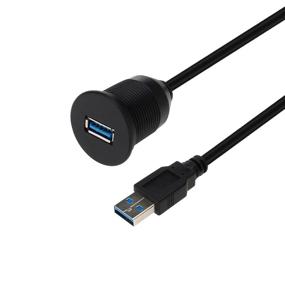 img 3 attached to USB 3.0 Mount Cable - Convenient Panel Dash Flush Extension Cable for Cars, Boats, Motorcycles & More (3.3FT/1M)