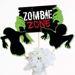 img 3 attached to Zombie Zone Halloween Birthday Centerpiece