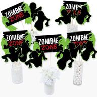 zombie zone halloween birthday centerpiece logo