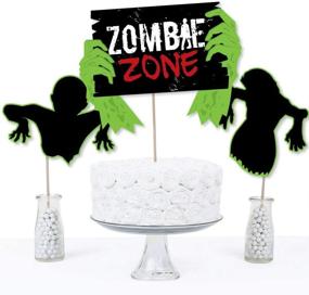 img 2 attached to Zombie Zone Halloween Birthday Centerpiece