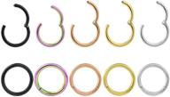 💍 5pcs hoveox surgical steel nose rings | hoop lip rings | septum rings | nose piercing helix earrings logo