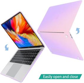 img 1 attached to May Chen MacBook Air 13 inch Case 2020 2019 2018 Release A1932 A2179 A2337 M1 with Retina Display, Gradient Purple: Ultimate Protection and Style with Keyboard Cover - Compatible with Newest Air 13 with Touch ID