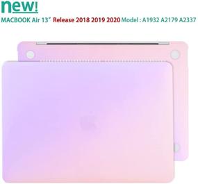 img 3 attached to May Chen MacBook Air 13 inch Case 2020 2019 2018 Release A1932 A2179 A2337 M1 with Retina Display, Gradient Purple: Ultimate Protection and Style with Keyboard Cover - Compatible with Newest Air 13 with Touch ID