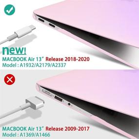 img 2 attached to May Chen MacBook Air 13 inch Case 2020 2019 2018 Release A1932 A2179 A2337 M1 with Retina Display, Gradient Purple: Ultimate Protection and Style with Keyboard Cover - Compatible with Newest Air 13 with Touch ID