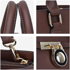 img 2 attached to Handbags Shoulder Handle Satchel Padlock Women's Handbags & Wallets