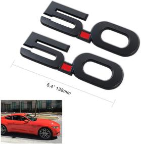 img 4 attached to Upgrade Your Ford Mustang with the 5.0 Emblem 3D Fender Badge Decals Replacement - 2PACK (Matte Black)