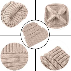 img 2 attached to 🧣 Stay Cozy and Stylish: Aneco Winter Warm Knitted Scarf Beanie Hat and Gloves Set for Men & Women