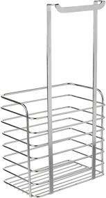 img 1 attached to 🔧 Versatile YBM Home Over The Cabinet Door Storage Basket Caddy: Organizing Kitchen, Wine, Bathroom and Cleaning Supplies in Chrome