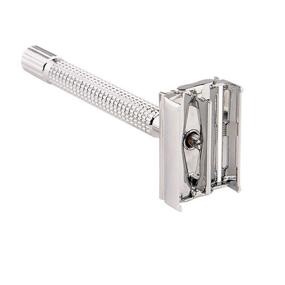 img 2 attached to WEISHI Chrome Butterfly Safety Razor Kit: Long Handle Double 🪒 Edge Razor with H3 Holder Set (1 Razor, Stand &amp; 10pcs Blades)