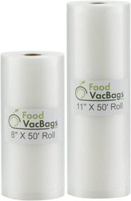 img 2 attached to Foodsaver Compatible 50' Vacuum Food Storage Bag Rolls: Heavy Commercial Grade for Storage and Sous Vide - Includes 8' X 50' and 11' X 50' Rolls