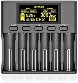 img 2 attached to 🔋 Lii-S6 18650 Battery Charger - Intelligent 6 Bay Charger with LCD Display, Auto-Polarity Detection for Li-ion (IMR/ICR) LiFePO4, Ni-MH/Cd, AA AAA C, 21700 26650 18350 14500 RCR123 Batteries & More by LiitoKala