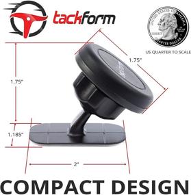 img 2 attached to TACKFORM Magnetic Phone Holder V.2.0 with N52 Magnets - Stick On Dash Mount for Car, Kitchen, Bedroom, Bathroom - Authentic 3M Sticky Adhesive - Compatible with Phones, Tablets, GPS Units