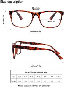 img 2 attached to 👓 MODFANS Large Oversize Reading Glasses 1.75 for Men and Women - Square Frame Lightweight Spring Hinge Mixed Color, Includes 4 Pouches