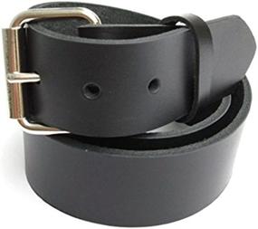 img 2 attached to Black Leather Belt for Men - Enhanced Durability and Style