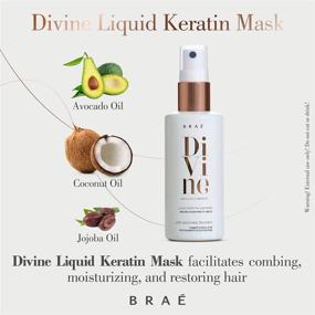 img 3 attached to Revitalize and Nourish with Divine Express Hair Repair Keratin Mask - Moisturizing, Smoothing, Shine-Enhancing Spray with Coconut, Avocado, Jojoba Oils (2.02 fl.oz)