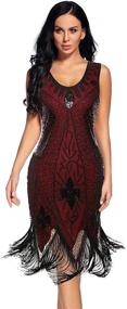 img 2 attached to 👗 Fashionable Flapper Girl Dresses: Stylish Fringed Women's Clothing for Chic Dresses