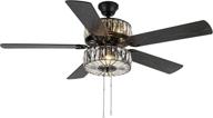 💫 river of goods glam double-lit led ceiling fan - 52 inches width, stylishly clear logo