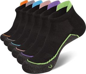 img 4 attached to 🧦 6 Pairs of Ankle Socks for Women and Men - Cotton Cushioned Low Cut Athletic Cycling and Running Socks with Tab