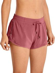 img 2 attached to 🏃 CRZ YOGA Quick-Dry Loose Running Shorts: Women's Mid Waist Athletic Shorts with Pocket, Perfect for Gym & Sports Workouts - 2.5''