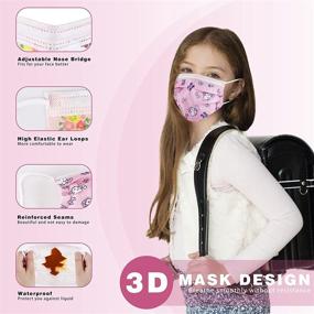 img 1 attached to 😷 Safe and Breathable IGINOA Kids Face Mask - 50PCS, Designed for Girls and Boys