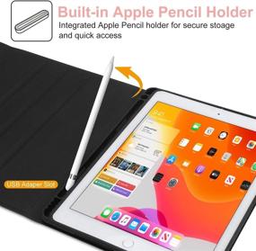 img 2 attached to 9.7 inch iPad Keyboard Case with Wireless Bluetooth Touchpad and Pencil Holder - Compatible with iPad 6th Generation 2018, iPad 5th Generation 2017, iPad Air 2, and iPad Air