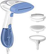 conair gs23n extreme steam hand held fabric steamer: powerful dual heat technology for wrinkle-free fabrics, white/blue logo