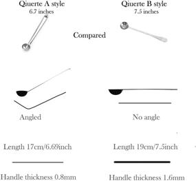 img 1 attached to 🥄 Qiuerte 2pcs Stainless Steel Serving Spoons with Drain Hole - Ideal for Olive Jars, Pickles, Containers (6.7inch)