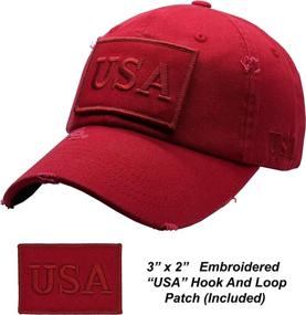 img 3 attached to 🧢 Antourage Unconstructed Hat for Men and Women - American Flag Twill Mesh Snapback Baseball Cap with USA Flag Design + 2 Patriotic Patches