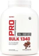 💪 gnc pro performance bulk 1340 - double chocolate, 9 servings, enhances muscle energy, recovery, and growth for optimal results logo