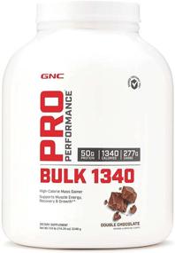 img 3 attached to 💪 GNC Pro Performance Bulk 1340 - двойное шоколадное, 9 порций, улучшает энергию мышц, восстановление и рост для оптимальных результатов.