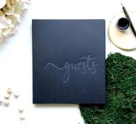 📷 wedding guest book alternative: instax polaroid guestbook with 130 black pages, 8.5x7 inch cardstock for photo booth props and blank pages logo