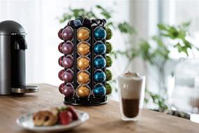 img 4 attached to VELTEN Nespresso Vertuo Coffee Pod Holder: Large-Capacity Carrousel with 360° Rotation and Central Storage for 40 Pods