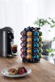 img 2 attached to VELTEN Nespresso Vertuo Coffee Pod Holder: Large-Capacity Carrousel with 360° Rotation and Central Storage for 40 Pods