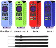 silicone защитный чехол для пульта управления roku tv stick (4 шт.) 3600r tcl - ударопрочный чехол с петлей для пульта управления tcl roku - совместим с моделями rcal7r/3921/3800/3810 логотип