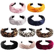 ondder knotted headbands turban leopard logo