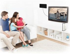 img 1 attached to ANTV 25 Miles Indoor HDTV Antenna: High Performance, Ultra-Thin Design, with 10ft Coaxial Cable