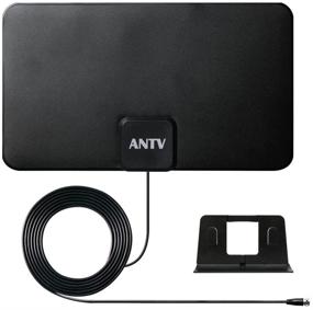 img 4 attached to ANTV 25 Miles Indoor HDTV Antenna: High Performance, Ultra-Thin Design, with 10ft Coaxial Cable