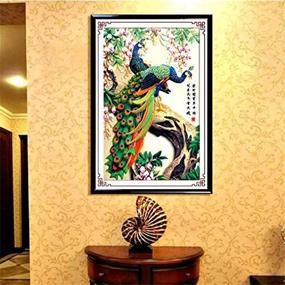 img 3 attached to 🦚 Exquisite Faraway Peacock Picture Landscape: A Stunning 5D DIY Round Diamond Painting for Mesmerizing Wall Decor