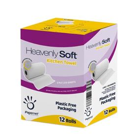 img 4 attached to 🧻 Papernet Heavenly Soft Paper Towels for Businesses - 12 Rolls, 210 Sheets, 2-ply, White, 11x9 Inches