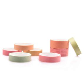 img 3 attached to 8 Rolls Solid Color Washi Tape Set - Decorative Natural Masking Tape Sets for Crafts, Kids, Scrapbooks, Bullet Journals, DIY, Gift Wrapping - Pink