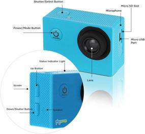 img 2 attached to ПлейЗум Го Камера - Водонепроницаемая детская экшн-камера - Подводная спортивная камера с 2