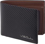 premium leather men's accessories with secure blocking compartments – visoul burgundy collection logo