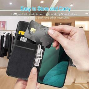 img 3 attached to 📱 CUBOT Note 7 Wallet Case, PU Leather Card Holder Flip Cover Phone Case for CUBOT Note 7 4G 5.5 Inch, Black