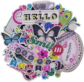 img 1 attached to 🌟 FaCraft Scrapbooking Supplies: 45-Piece Smile Die Cuts Ephemera for Creative Projects!