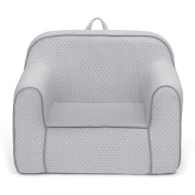 img 4 attached to 🪑 iComfort Grey Memory Foam Chair for Kids: Ideal for Ages 18 Months and Up!