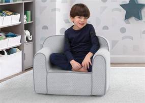 img 3 attached to 🪑 iComfort Grey Memory Foam Chair for Kids: Ideal for Ages 18 Months and Up!